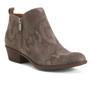 NEW IN BOX Lucky Brand Suede Side Zip Basel  Booties size 7.5M
